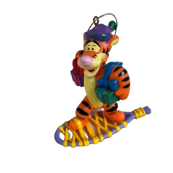 Vintage Disney Winnie The Pooh Tigger Christmas Tree Ornament Snowshoe Snowboard - Picture 2 of 12